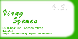 virag szemes business card